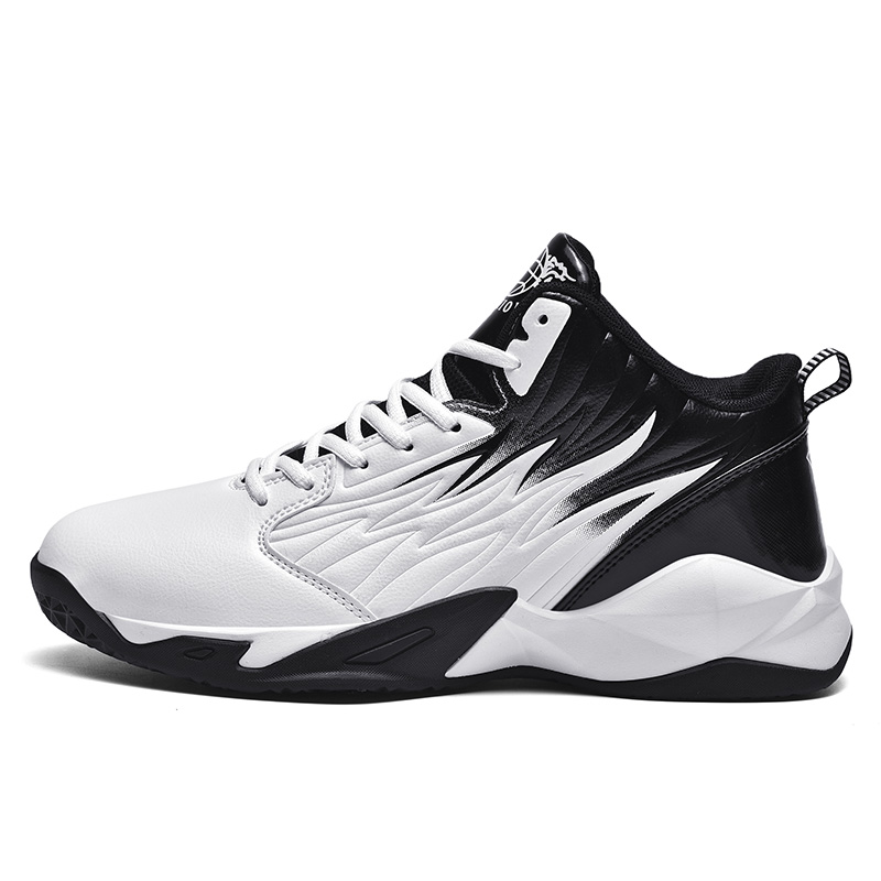 TOMAY Microfiber Leather Slip Resistant Abrasion Resistant Slip Resistant Abrasion Resistant Mid top Basketball Shoes