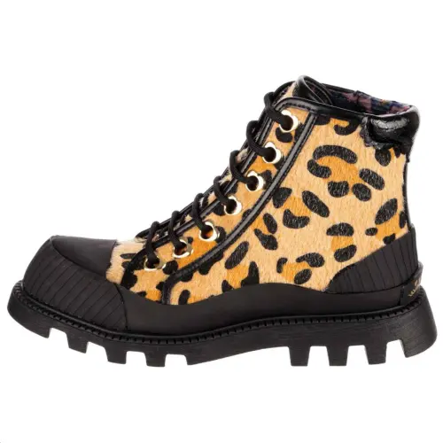 IRREGULAR CHOICE Short Combat Boots Women's Black Brown
