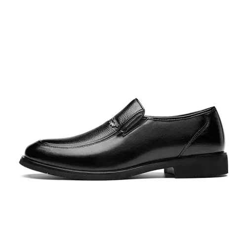 CARTELO Cow Leather Dress Shoes Men's Black