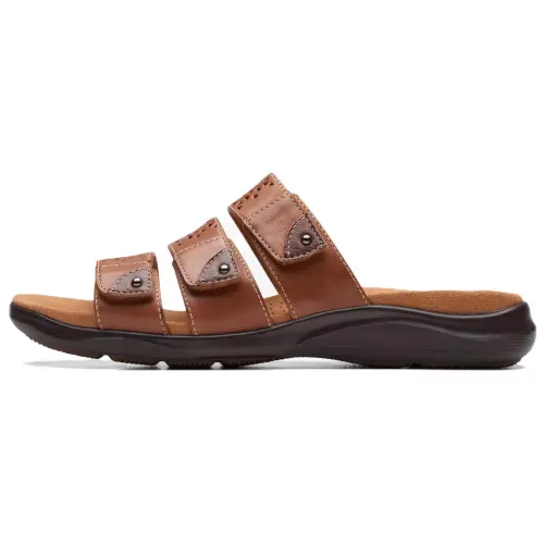 Clarks Slip Resistant Slide Slippers Unisex Tan