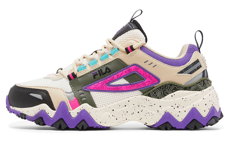 FILA Oakmont Textile, Leather Low top Casual Shoes Women's Purple Color