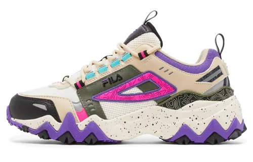 FILA Oakmont Textile, Leather Low top Casual Shoes Women's Purple Color