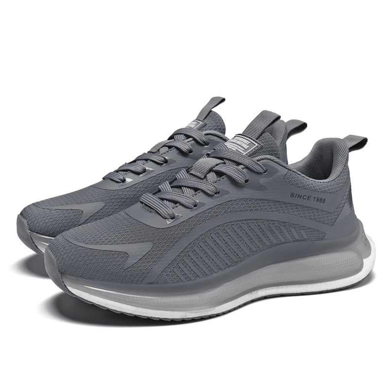AOKANG Cushioning Coverage Height Increasing Lightweight Breathable Low top Outdoor Shoes Men’s Gray