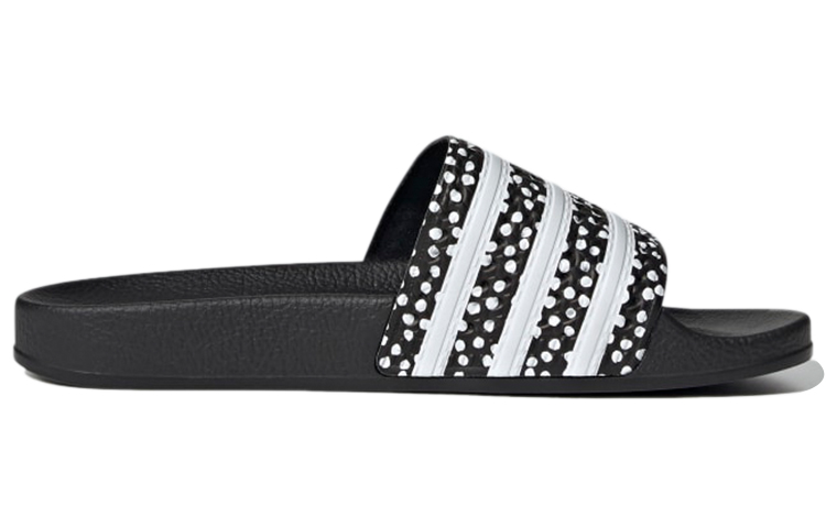 Женские шлепанцы adidas originals Adilette (черно-белые) — фото 2