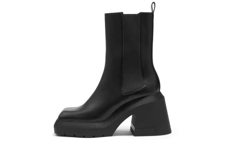 CHARLES&KEITH Chelsea Boots Women's Black Taupe