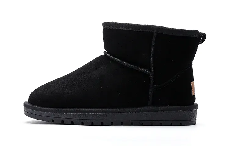 PAUL FRANK Comfortable Fleece Lined Short Snow Boots Unisex Black