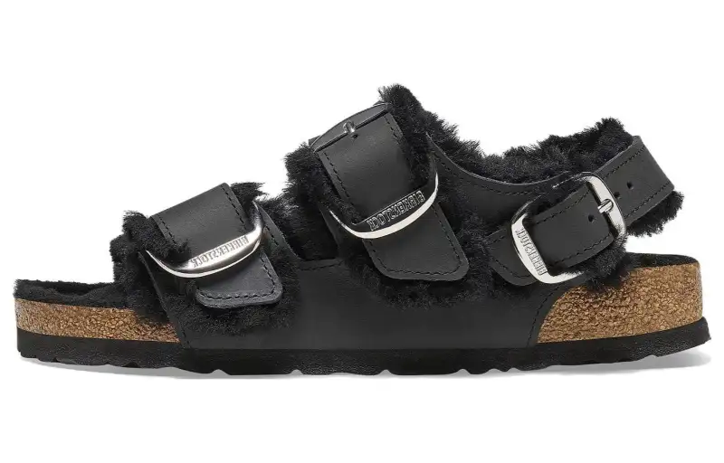 Birkenstock Leather One Strap Sandals Women's Black Narrow