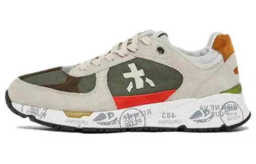 PREMIATA Mase Leather Fashion Low top Casual Shoes Men's Green