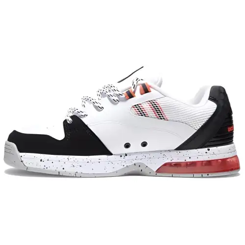DC Shoes Slip Resistant Abrasion Resistant Low top Casual Shoes Men's White Black