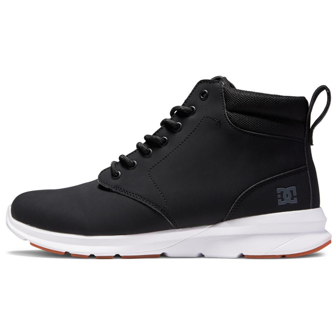 DC Shoes Cow Leather Waterproof And Warm Mid top Casual Shoes Men's Black