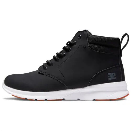 DC Shoes Cow Leather Waterproof And Warm Mid top Casual Shoes Men's Black
