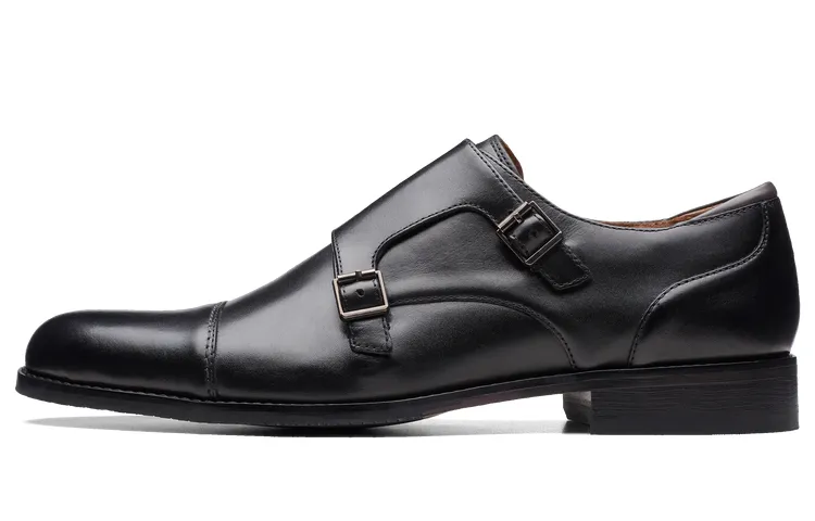 Clarks Top Grain Cow Leather Casual Shoes Men's Black