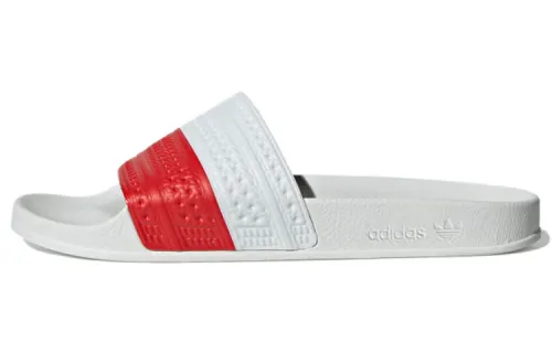 Adidas Originals ADILETTE Slide Slippers Unisex White/Red