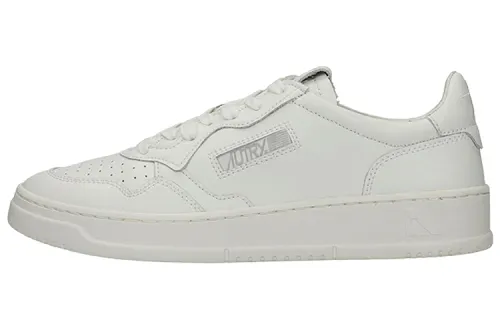 AUTRY Medalist Leather Abrasion Resistant Low top Skateboard Shoes Men's White