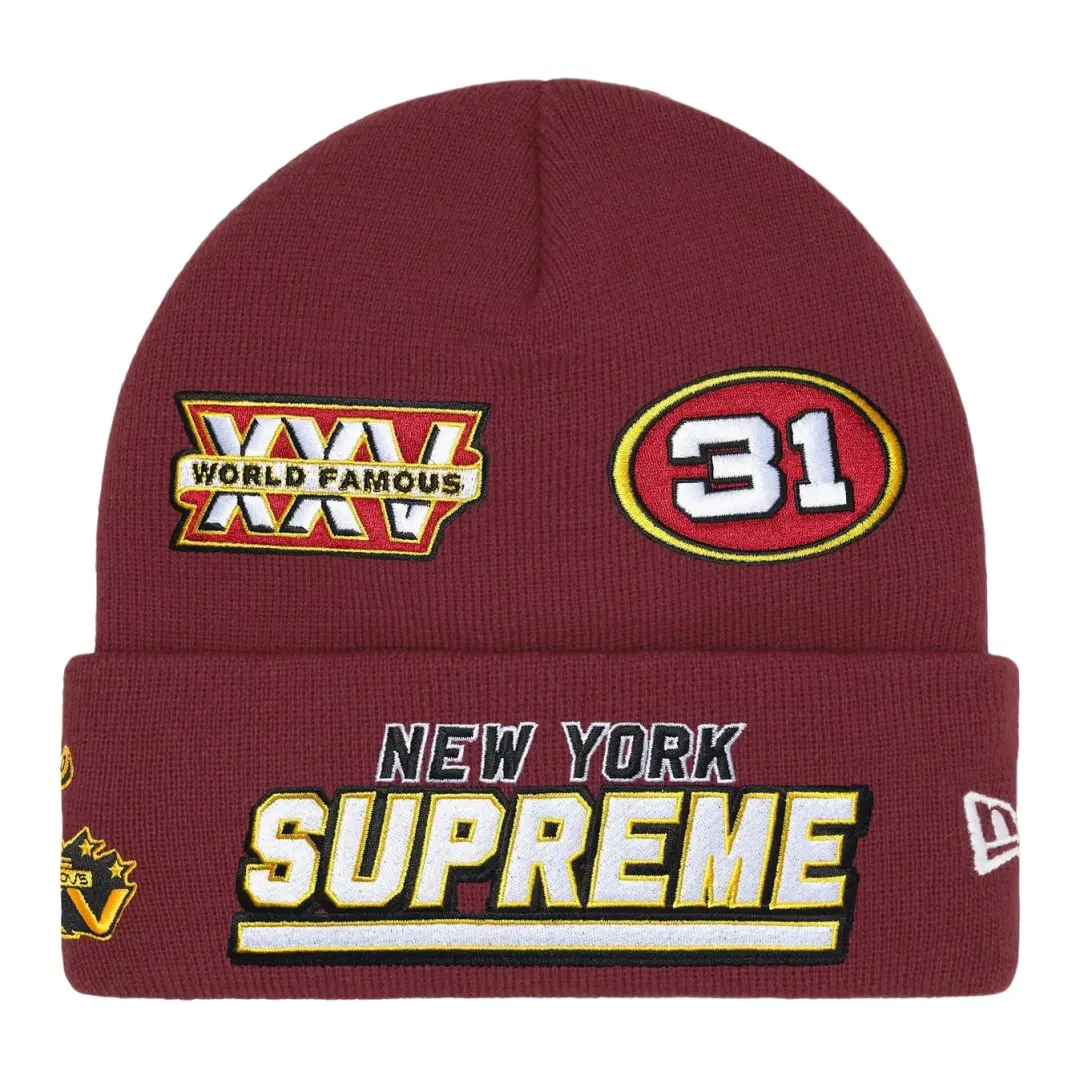 Supreme x New Era Football beanie hat