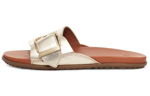 UGG Rubber Sole Slide Slippers Women's Light Gold