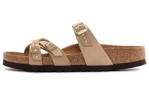 Birkenstock Franca Soft Footbed Nubuk Leather Narrow Fit 'Sandcastle' Women's