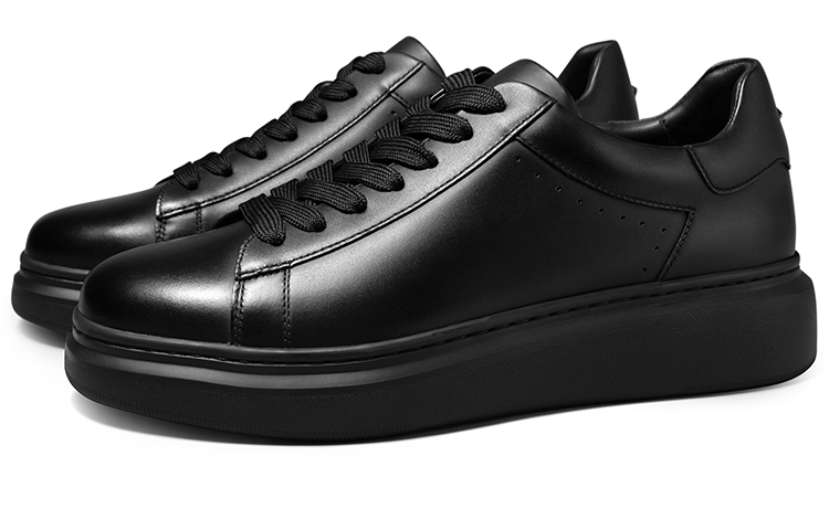 THOM WILLS Black Warrior Slip Resistant, Abrasion Resistant, Breathable Stylish Skateboarding Shoes Men's Black