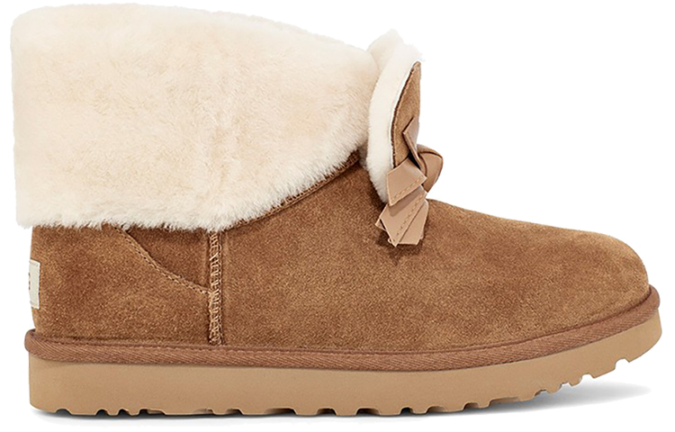 Женские сапоги UGG CLASSIC MINI (коричневые) — 栗子棕 — фото 2