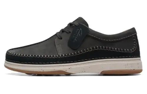 Clarks Cow Leather Minimalist Fashion Casual Shoes Men's Black
