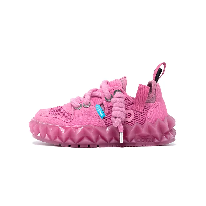 OETZI Iceberg Collection Ice Man Oz Fabric Height Increasing Lightweight Low top Skateboard Shoes Women's Pink