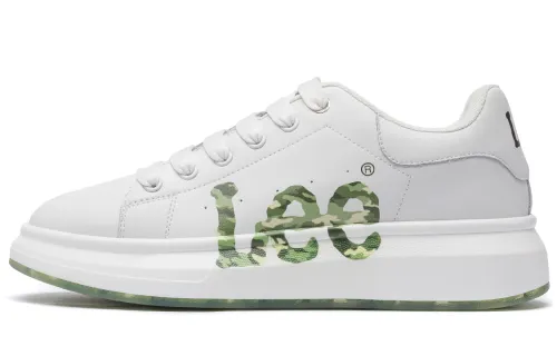 Lee White Sneakers Abrasion Resistant Low top Skateboard Shoes Unisex