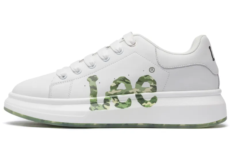 Lee White Sneakers Abrasion Resistant Low top Skateboard Shoes Unisex
