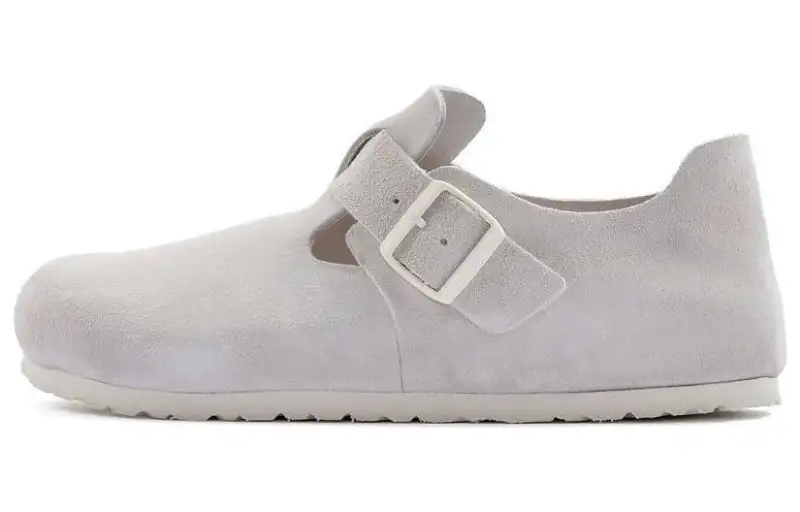 Birkenstock London Suede Leather Narrow Fit 'Antique White'