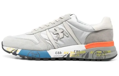 PREMIATA Fabric Cushioning, Wear Resistant Low top Casual Shoes Men's Gray