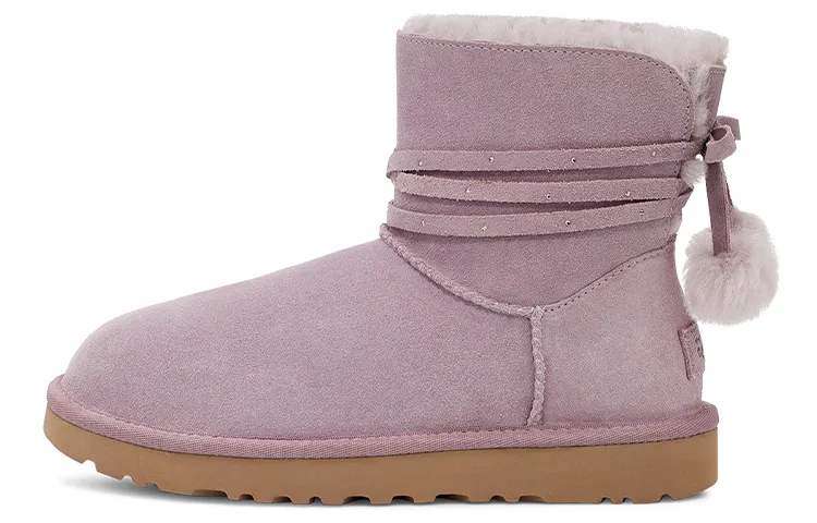 UGG Mini Bailey Bow Pom 'Taupe Purple' Women's