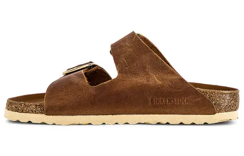 Birkenstock Wmns Arizona Big Buckle Oiled Leather Narrow 'Cognac' Women's
