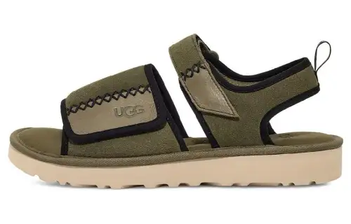 UGG Classic Sandal Cow Split Leather Stylish Sandal Men's Moss Green