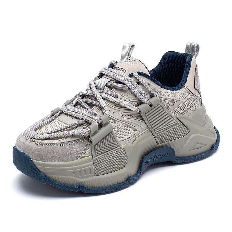 AGSDON Cow Split Leather Chunky Sneakers Unisex