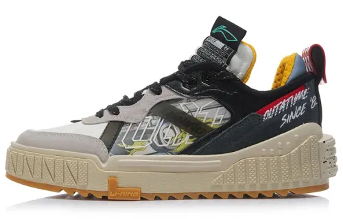 Li Ning Casual Shoes Men's Low Top Snow/Black/Dark Light Gray