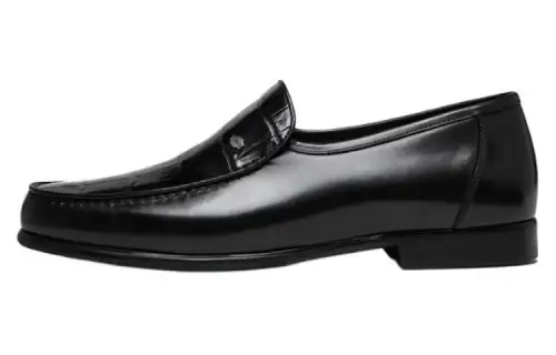 Chrisdien Deny Crocodile Leather Business Dress Shoes Men's Black