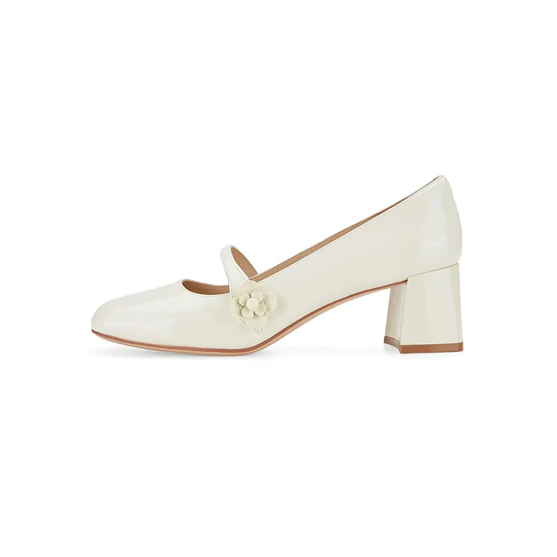 D FUSE SCANDINAVIA Cow Leather, Patent Leather Block Heel Mary Jane Shoes Women's