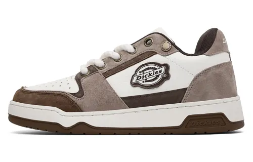 Dickies Slip Resistant Abrasion Resistant Low top Skateboard Shoes Men's White Coffee