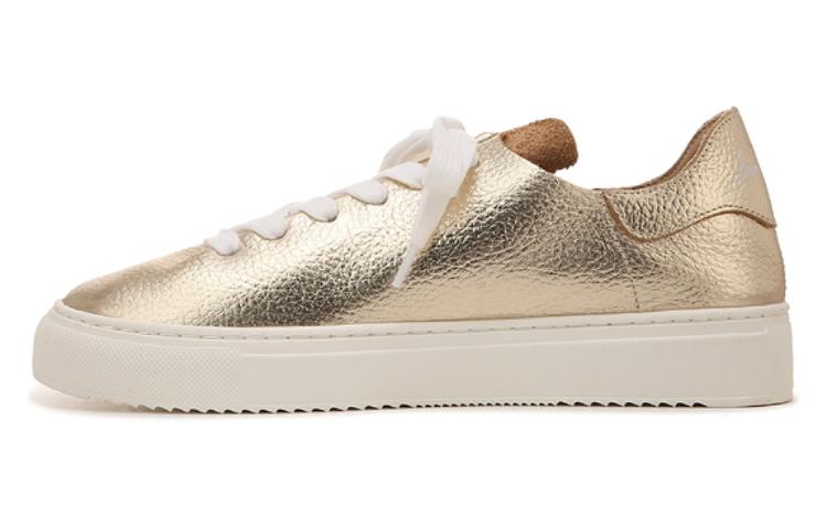 SAM EDELMAN Cow Leather Low top Skateboard Shoes Women's Gold