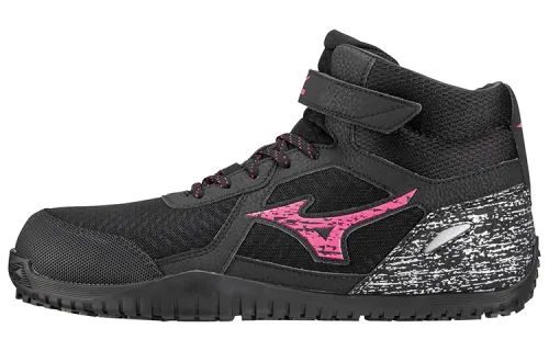 Mizuno Almighty Sd13h Textile, Leather Slip Resistant, Abrasion Resistant, Breathable High top Casual Shoes Men's Black