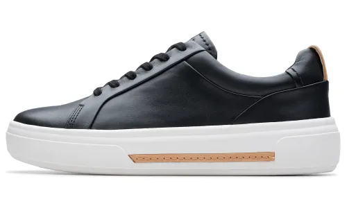 Clarks Cow Leather Low top Skateboard Shoes Women's Black