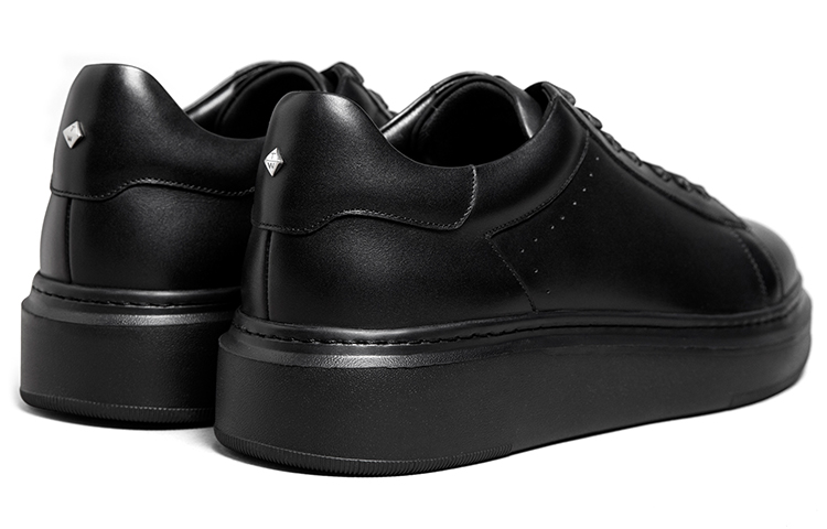 THOM WILLS Black Warrior Slip Resistant, Abrasion Resistant, Breathable Stylish Skateboarding Shoes Men's Black