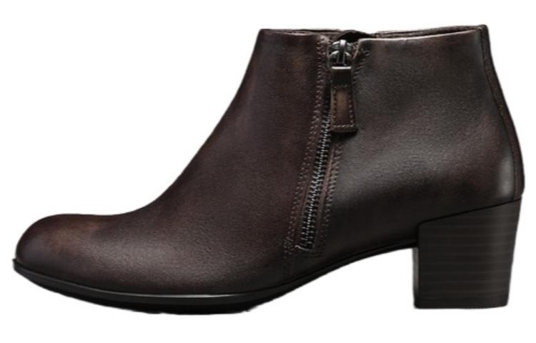Ecco Modtray Modeling 35 Modern Collection Sheepskin Ankle Boots Women's Cocoa Brown