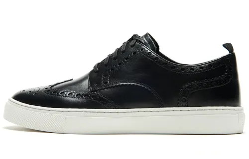 COLE HAAN Cow Leather Low top Stylish Skateboarding Shoes Men's Black
