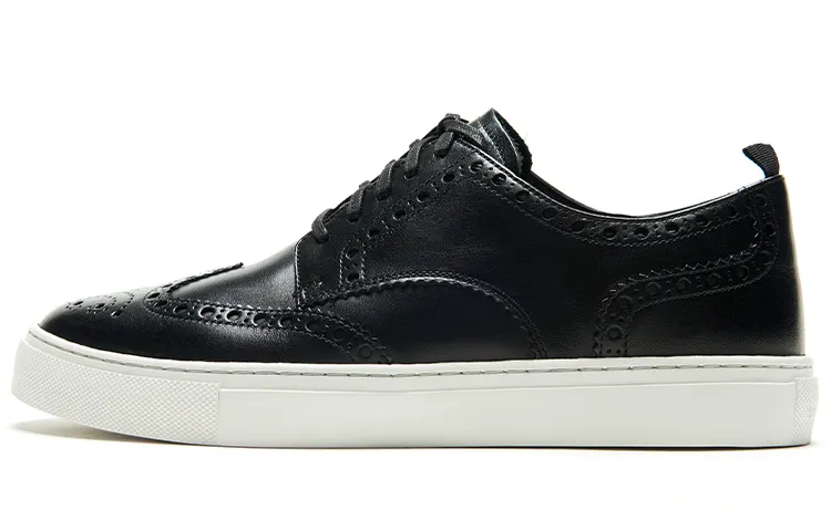 COLE HAAN Cow Leather Low top Stylish Skateboarding Shoes Men's Black