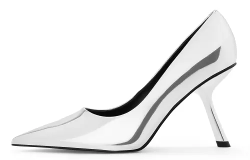 CHARLES&KEITH Small Ck Pu Slim Heel High Heels 8.8cm Women's
