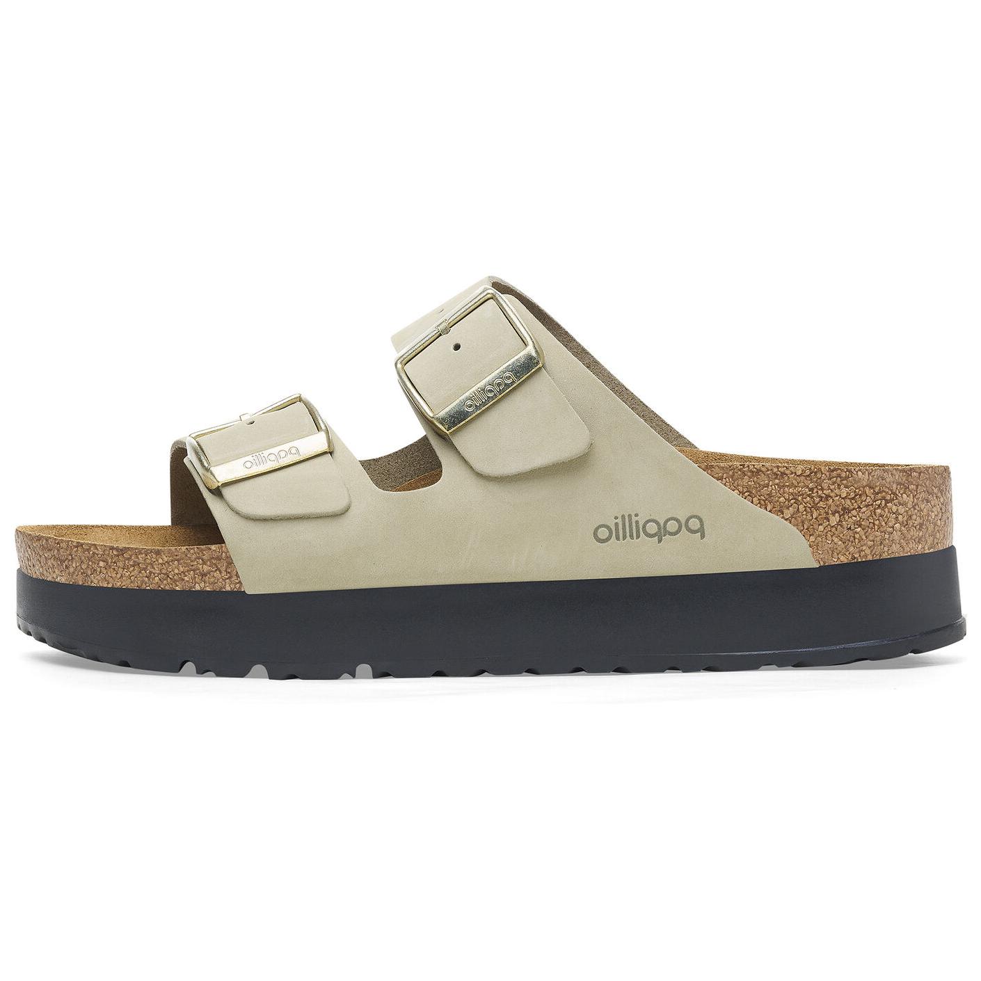 Женские шлепанцы Birkenstock Platforms (бежевые)