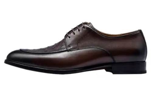 Chrisdien Deny Leather Dress Shoes Men's Coffee
