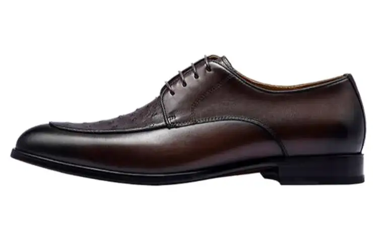 Chrisdien Deny Leather Dress Shoes Men's Coffee