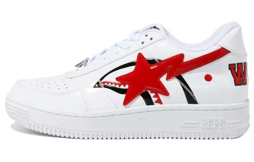 A BATHING APE Bape Sta Low Sneakers 'Red White'