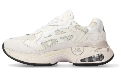 PREMIATA Sharkyd Leather Low top Casual Shoes Women's Beige